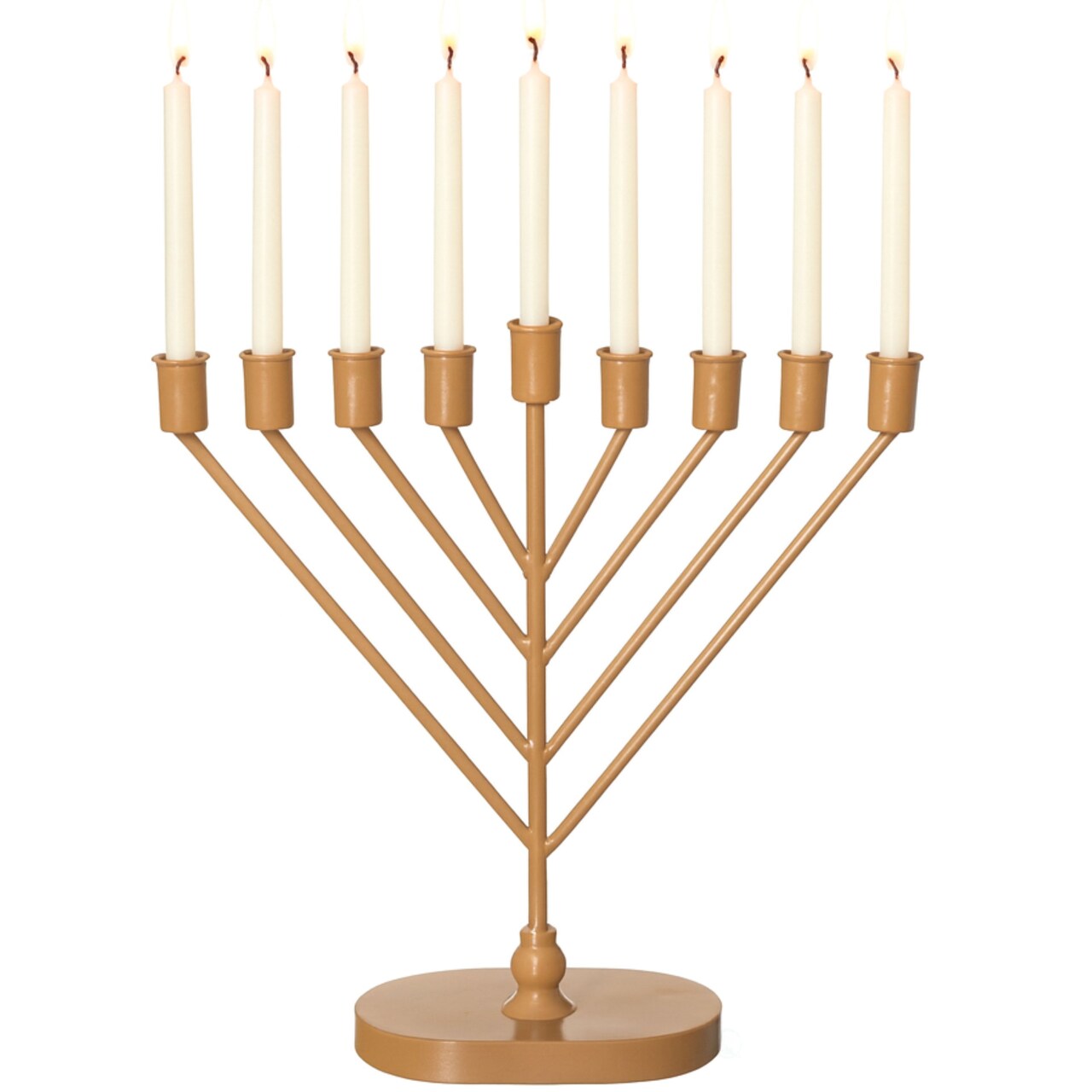 Vintiquewise Wall Mount 9-Branch Hanukkah Menorah, Mid-Century Elegant Illuminated Display, Decorative Judaica Accent and Meaningful Gift for Hanukkah Celebrations